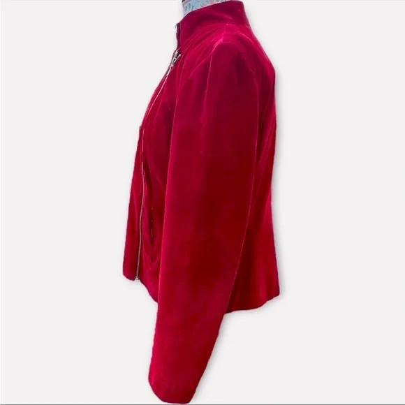 Alfani 100% Leather Suede Jacket - Picture 5 of 13